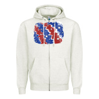 Oatmeal Heather Patriotic tie dye background Zipper Hoodie - CowGirlArtShop