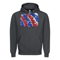 Smoke Patriotic tie dye background Zipper Hoodie - CowGirlArtShop