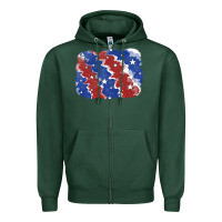Sports Green Patriotic tie dye background Zipper Hoodie - CowGirlArtShop