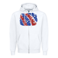 White Patriotic tie dye background Zipper Hoodie - CowGirlArtShop
