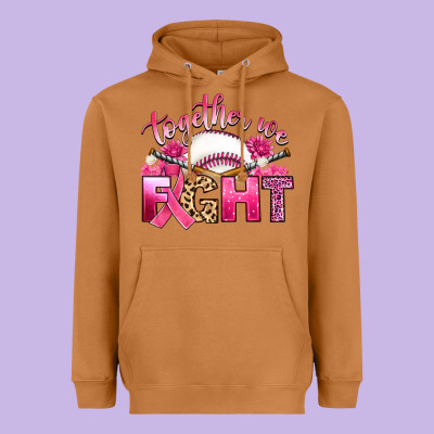 Breast Cancer Together We Fight With Baseball Heavyweight Hoodie Designed By Artiststas