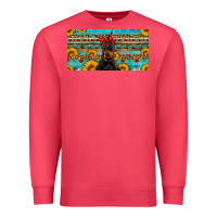 Cardinal doberman with sunflowers license plate Premium Sweatshirt - Artiststas
