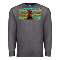 Charcoal Heather doberman with sunflowers license plate Premium Sweatshirt - Artiststas