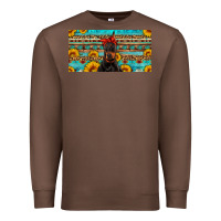 Chestnut doberman with sunflowers license plate Premium Sweatshirt - Artiststas