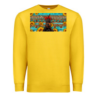 Lemon doberman with sunflowers license plate Premium Sweatshirt - Artiststas
