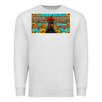 Oatmeal Heather doberman with sunflowers license plate Premium Sweatshirt - Artiststas
