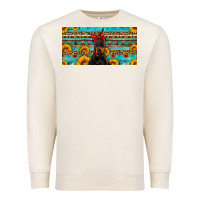 Sandshell doberman with sunflowers license plate Premium Sweatshirt - Artiststas