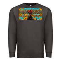 Smoke doberman with sunflowers license plate Premium Sweatshirt - Artiststas