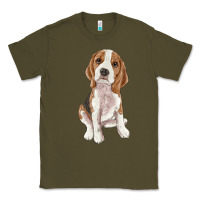 Army Green beagle Classic Tee - RanaPortraitStore