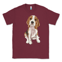 Burgundy beagle Classic Tee - RanaPortraitStore