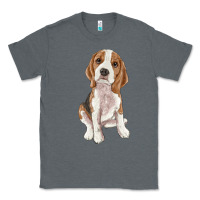 Charcoal Heather beagle Classic Tee - RanaPortraitStore