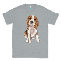 Heather Grey beagle Classic Tee - RanaPortraitStore