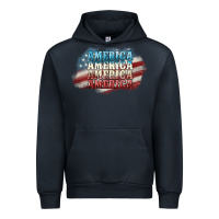 Navy America america Urban Hoodie - NancyCooperArtShop