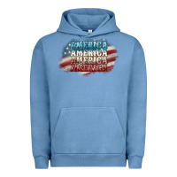 Pigment Pebble Blue America america Urban Hoodie - NancyCooperArtShop