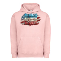 Pigment Salmon America america Urban Hoodie - NancyCooperArtShop