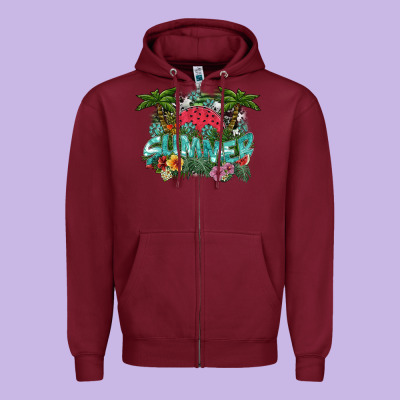 Summer Zipper Hoodie Designed By Sublimationcraftshop