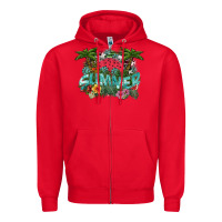 Red summer Zipper Hoodie - SublimationCraftShop