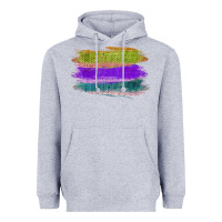 Heather Grey Green Purple Cyan Colored Triple Brush Strokes Heavyweight Hoodie - Bettercallsaul