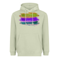 Matcha Green Purple Cyan Colored Triple Brush Strokes Heavyweight Hoodie - Bettercallsaul