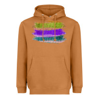 Meerkat Green Purple Cyan Colored Triple Brush Strokes Heavyweight Hoodie - Bettercallsaul