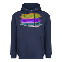Navy Green Purple Cyan Colored Triple Brush Strokes Heavyweight Hoodie - Bettercallsaul