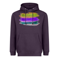 Plum Green Purple Cyan Colored Triple Brush Strokes Heavyweight Hoodie - Bettercallsaul
