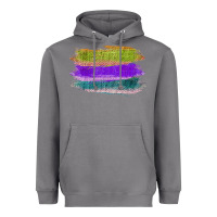 Storm Green Purple Cyan Colored Triple Brush Strokes Heavyweight Hoodie - Bettercallsaul