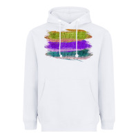White Green Purple Cyan Colored Triple Brush Strokes Heavyweight Hoodie - Bettercallsaul