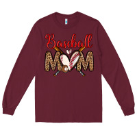Burgundy baseball mom Long Sleeve Tee - Zillion Design Studio