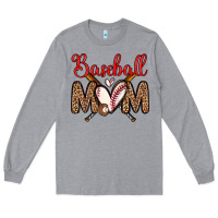 Heather Grey baseball mom Long Sleeve Tee - Zillion Design Studio