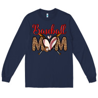 Navy baseball mom Long Sleeve Tee - Zillion Design Studio