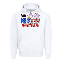 White little mister america Zipper Hoodie - Neo Western