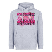 Heather Grey stronger than the storm Heavyweight Hoodie - Artiststas