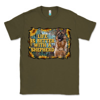 Army Green life is better with a shepperd Classic Tee - RanaPortraitStore