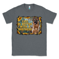 Charcoal Heather life is better with a shepperd Classic Tee - RanaPortraitStore