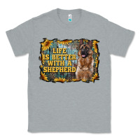 Heather Grey life is better with a shepperd Classic Tee - RanaPortraitStore