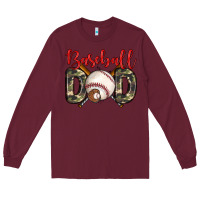 Burgundy baseball dad Long Sleeve Tee - Zillion Design Studio