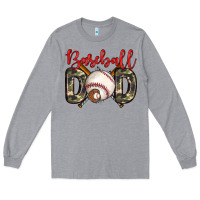 Heather Grey baseball dad Long Sleeve Tee - Zillion Design Studio