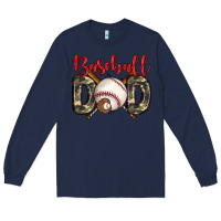 Navy baseball dad Long Sleeve Tee - Zillion Design Studio
