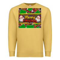 Antique Gold merry Christmas with Santa Claus Premium Sweatshirt - AdoDesignShop