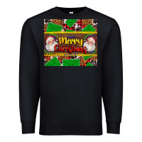 Black merry Christmas with Santa Claus Premium Sweatshirt - AdoDesignShop
