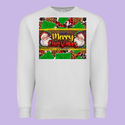 Merry Christmas With Santa Claus Premium Sweatshirt Designed By Adodesignshop