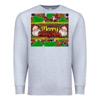 Heather Grey merry Christmas with Santa Claus Premium Sweatshirt - AdoDesignShop