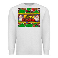 Oatmeal Heather merry Christmas with Santa Claus Premium Sweatshirt - AdoDesignShop