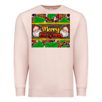 Pale Pink merry Christmas with Santa Claus Premium Sweatshirt - AdoDesignShop