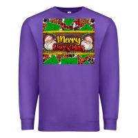 Purple merry Christmas with Santa Claus Premium Sweatshirt - AdoDesignShop