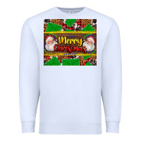 White merry Christmas with Santa Claus Premium Sweatshirt - AdoDesignShop