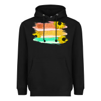 Black Colored Triple Sunflower Brush Strokes Heavyweight Hoodie - Bettercallsaul