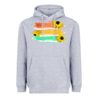 Heather Grey Colored Triple Sunflower Brush Strokes Heavyweight Hoodie - Bettercallsaul