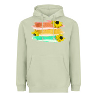 Matcha Colored Triple Sunflower Brush Strokes Heavyweight Hoodie - Bettercallsaul